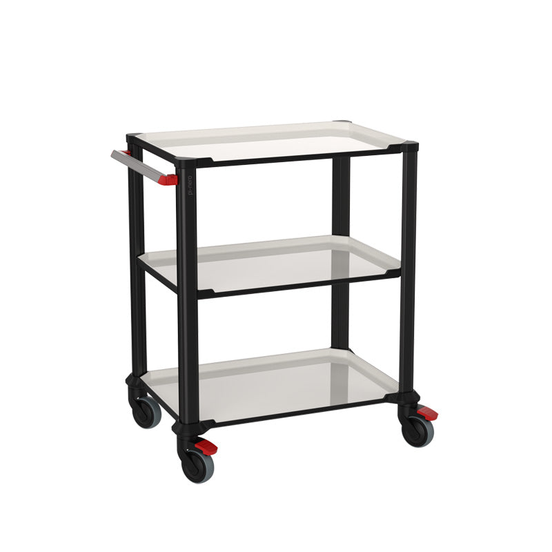 Pi-Nero - carrello di servizio a 3 ripiani (#PNBW319-M-S)